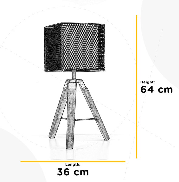 STOLNÁ LAMPA, E27, 36/36/64 cm - Online Only bytové doplnky, Online Only