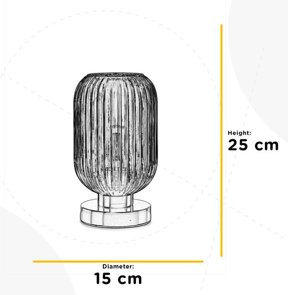 STOLNÁ LAMPA, E27, 15/25 cm - Online Only bytové doplnky, Online Only