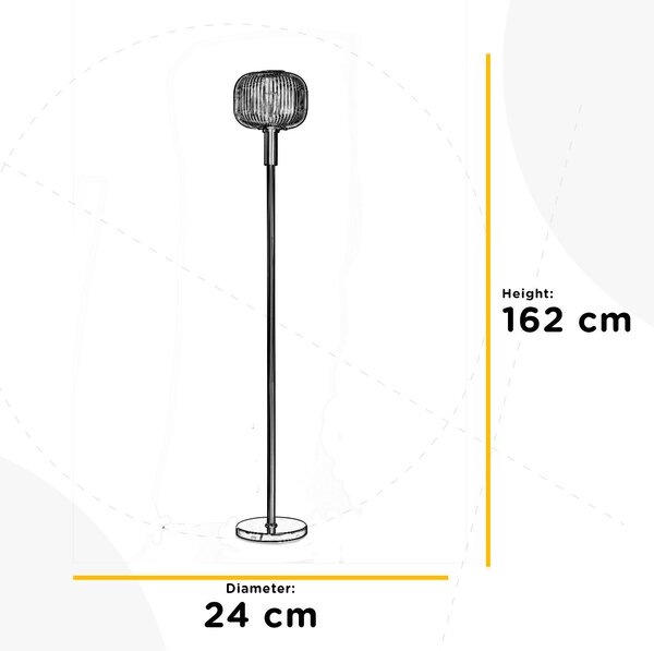 STOJACIA LAMPA, 24/24/162 cm - Online Only bytové doplnky, Online Only