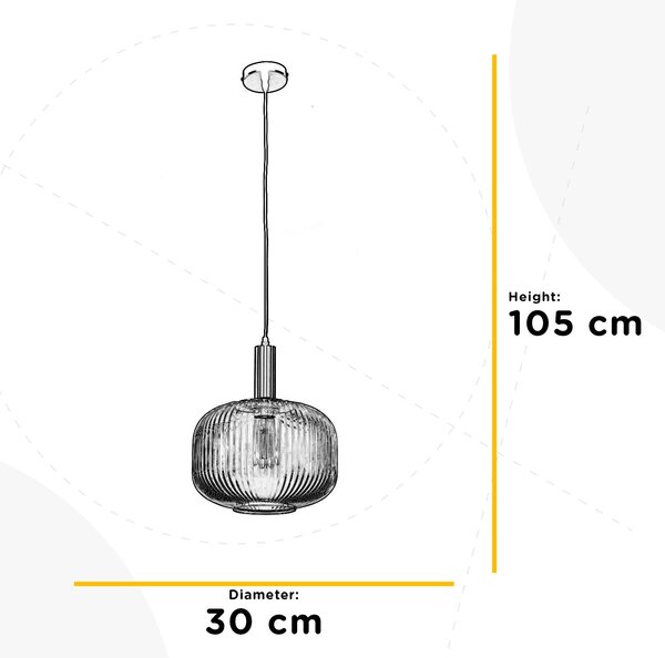 ZÁVESNÉ SVIETIDLO, 30/105 cm - Online Only bytové doplnky, Online Only