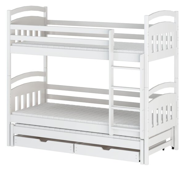 Detská posteľ 80 x 180 cm ANIE (s roštom a úl. priestorom) (biela). Vlastná spoľahlivá doprava až k Vám domov. 1013169
