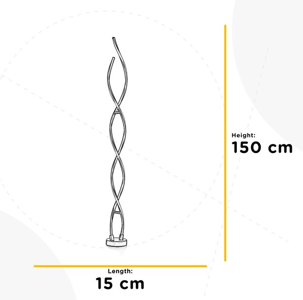 STOJACIA LED LAMPA, 15/15/150 cm - Online Only bytové doplnky, Online Only