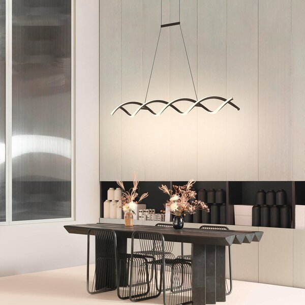 ZÁVESNÉ LED SVIETIDLO, 105/15/150 cm - Online Only bytové doplnky, Online Only