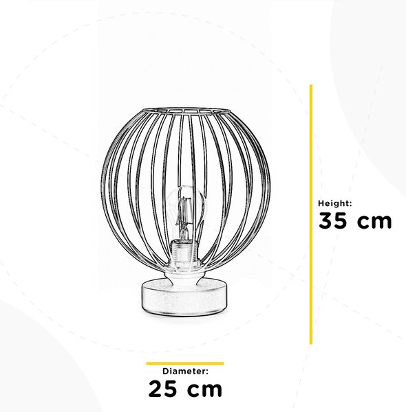 STOLNÁ LAMPA, E27, 25/25/35 cm - Online Only bytové doplnky, Online Only