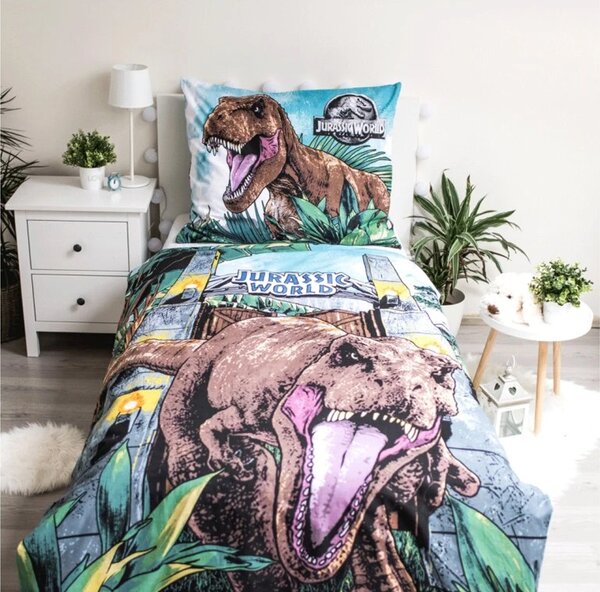Svietiace bavlnené obliečky JURASSIC WORLD ROAR farebné Rozmer obliečky: 70 x 90 cm | 140 x 200 cm