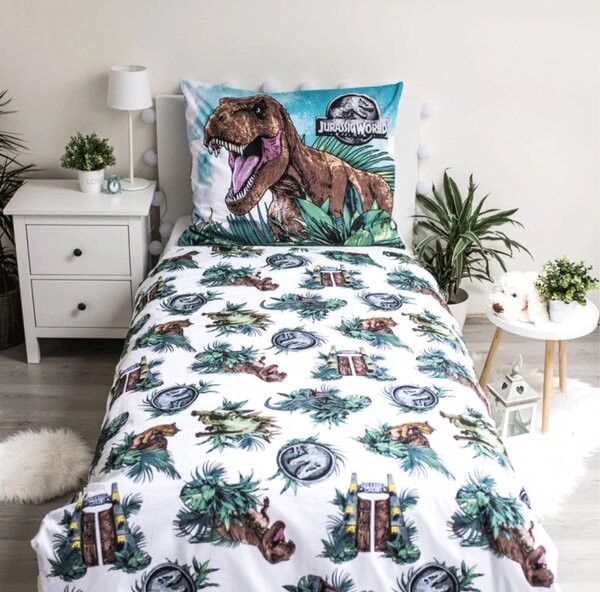 Svietiace bavlnené obliečky JURASSIC WORLD ROAR farebné Rozmer obliečky: 70 x 90 cm | 140 x 200 cm