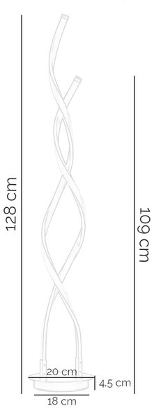 STOJACIA LED LAMPA, 20/20/110 cm - Online Only bytové doplnky, Online Only