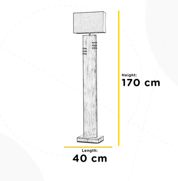 STOJACIA LAMPA, 40/26/170 cm - Online Only bytové doplnky, Online Only