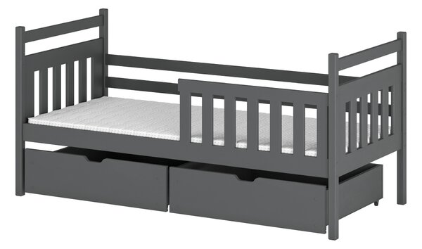 Detská posteľ 80 x 180 cm Kasey (s roštom a úl. priestorom) (grafit). Vlastná spoľahlivá doprava až k Vám domov. 1012802