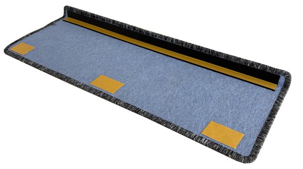 Vopi Nášľapy na schody Madrid hnedošedý obdĺžnik, samolepiaci - 24x65 obdĺžnik (rozmer vrátane ohybu)