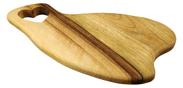 AMADEA Drevená doska srdce, masívne drevo, 28 x 14 cm, český výrobok