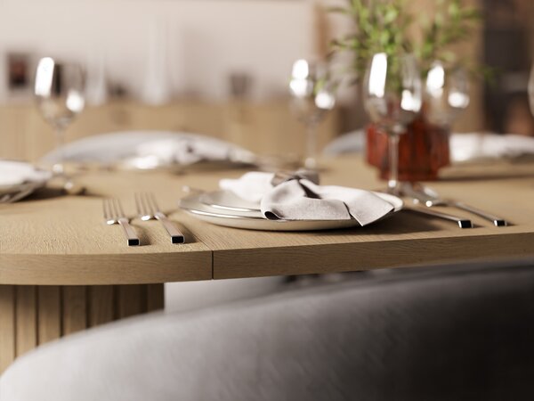 Rozkladací jedálenský stôl Ovalio 100-188x75 - dub cremona