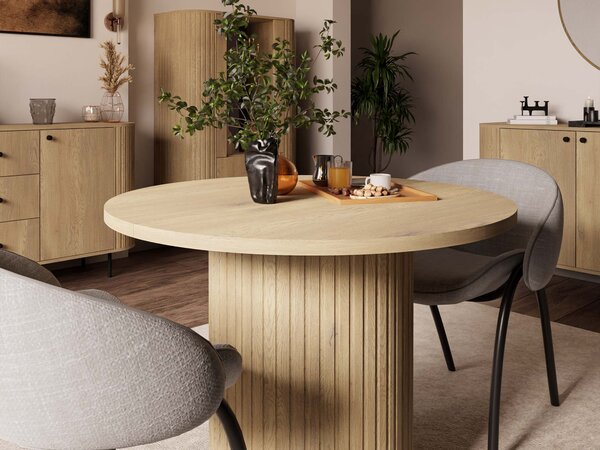 Rozkladací jedálenský stôl Ovalio 100-188x75 - dub cremona