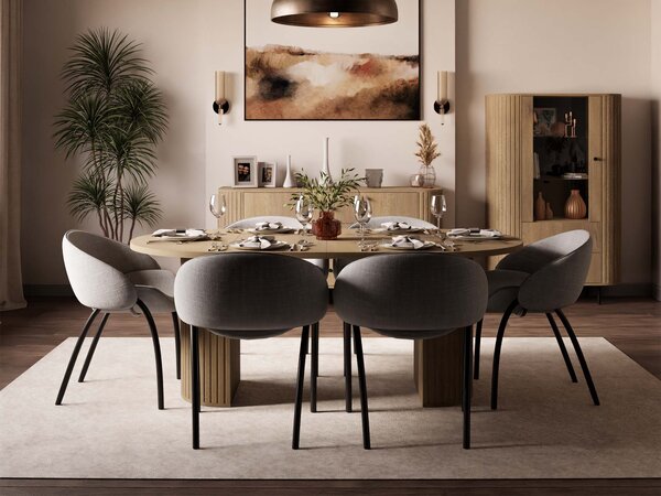 Rozkladací jedálenský stôl Ovalio 100-188x75 - dub cremona