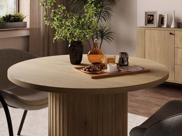 Rozkladací jedálenský stôl Ovalio 100-188x75 - dub cremona