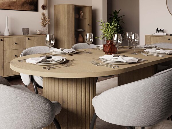 Rozkladací jedálenský stôl Ovalio 100-188x75 - dub cremona