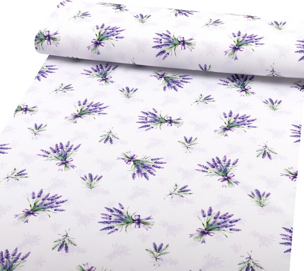 Biante Teflónové prestieranie na stôl TF-128 Vetvičky levandúľ na bielom 30x40 cm