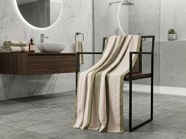 Rýchloschnúci uterák VELMORA 50x100 cm olivový, 100% mikrovlákno