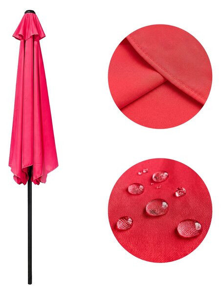 Ak furniture Záhradný slnečník ORIENT 270 cm červený