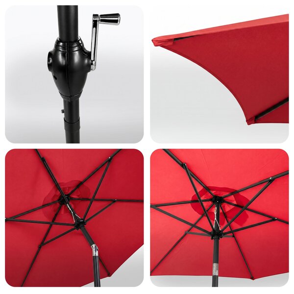 Ak furniture Záhradný slnečník ORIENT 270 cm červený