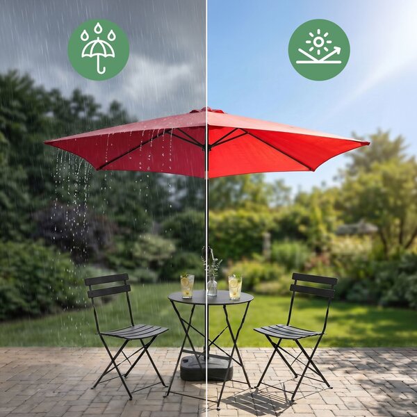 Ak furniture Záhradný slnečník ORIENT 270 cm červený