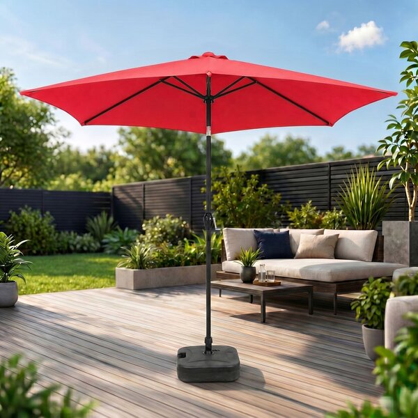 Ak furniture Záhradný slnečník ORIENT 270 cm červený