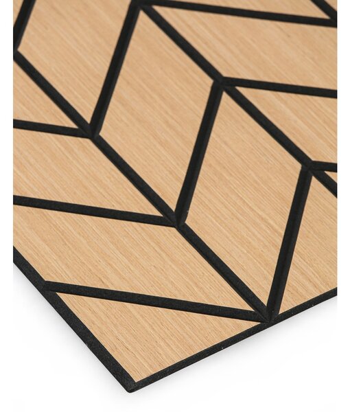 Dizajnový akustický panel, 2400 x 600 mm, balenie 5 ks, dub Hamilton
