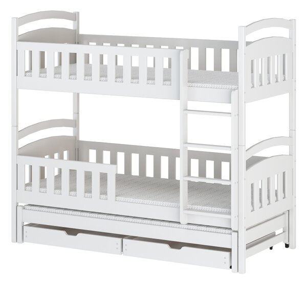 Detská posteľ 80 x 180 cm ANNETT (s roštom a úl. priestorom) (biela). Vlastná spoľahlivá doprava až k Vám domov. 1013177
