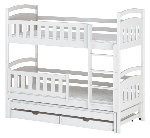 Detská posteľ 80 x 180 cm BLAIR (s roštom a úl. priestorom) (biela). Vlastná spoľahlivá doprava až k Vám domov. 1013189