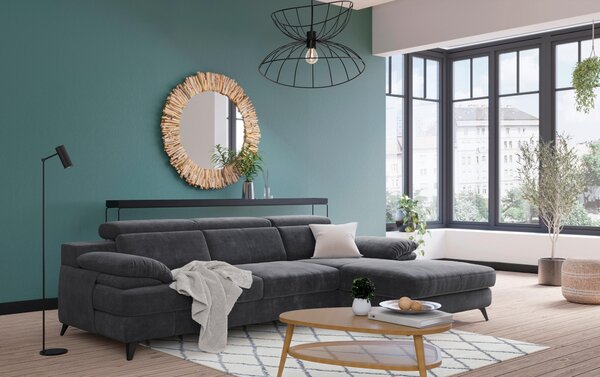 ROHOVÁ SEDAČKA, textil, tmavosivá Livetastic - Sedačky, Online Only