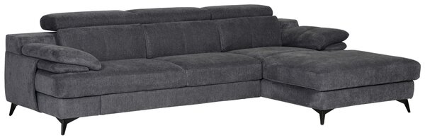 ROHOVÁ SEDAČKA, textil, tmavosivá Livetastic - Sedačky, Online Only