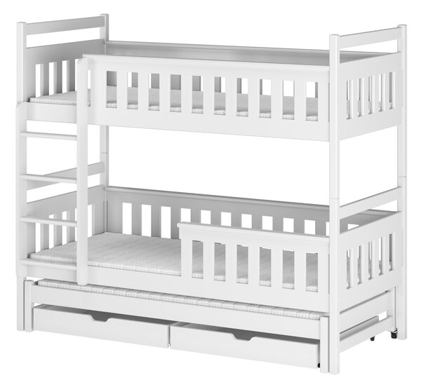 Detská posteľ 80 x 180 cm KARLA (s roštom a úl. priestorom) (biela). Vlastná spoľahlivá doprava až k Vám domov. 1013197