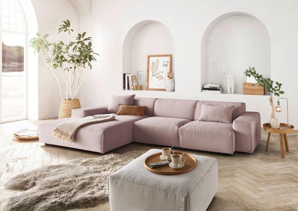 ROHOVÁ SEDAČKA, textil, ružová Livetastic - Sedačky, Online Only