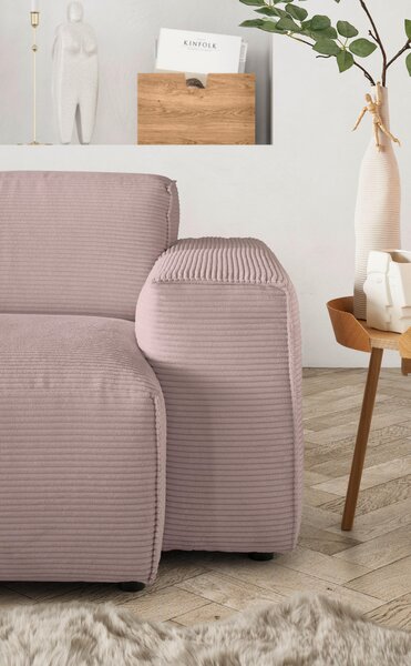 ROHOVÁ SEDAČKA, textil, ružová Livetastic - Sedačky, Online Only