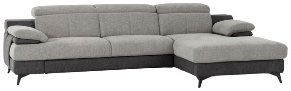 ROHOVÁ SEDAČKA, textil, svetlosivá, tmavosivá Livetastic - Sedačky, Online Only