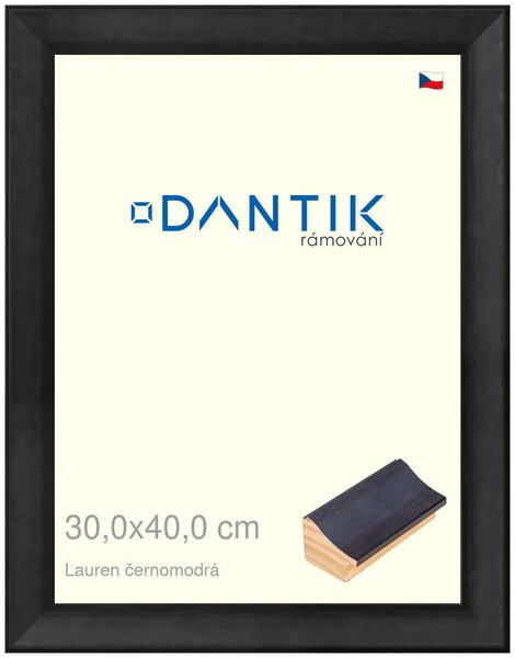 DANTIK rám na obraz 30x40 | Lauren čenomodrá (Plexi Čiré)