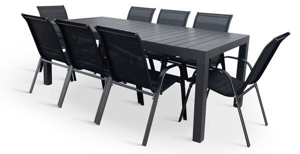 Noela Záhradný jedálenský set Grande Pasto + 8x kovová stolička Ramada