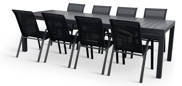 Noela Záhradný jedálenský set Grande Pasto + 8x kovová stolička Ramada