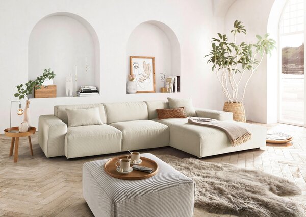ROHOVÁ SEDAČKA, textil, prírodná farba Livetastic - Sedačky, Online Only