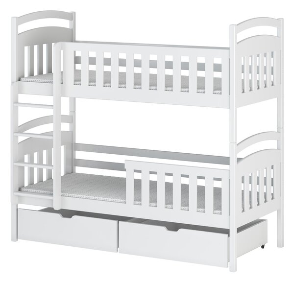 Detská posteľ 90 x 200 cm Sarina (s roštom a úl. priestorom) (biela). Vlastná spoľahlivá doprava až k Vám domov. 1013539