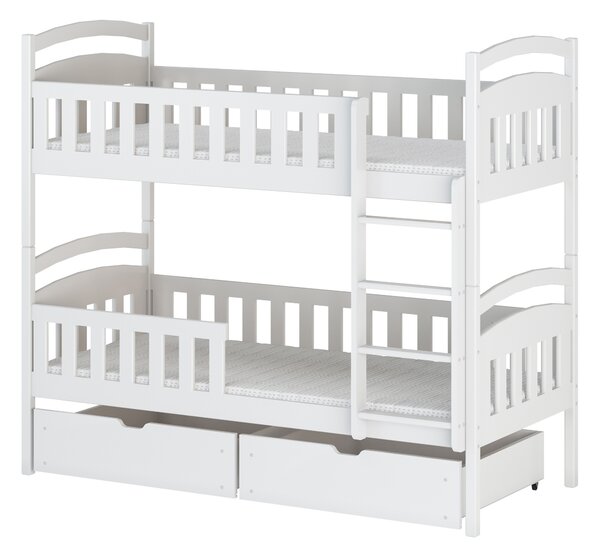 Detská posteľ 90 x 190 cm Antone (s roštom a úl. priestorom) (biela). Vlastná spoľahlivá doprava až k Vám domov. 1013466