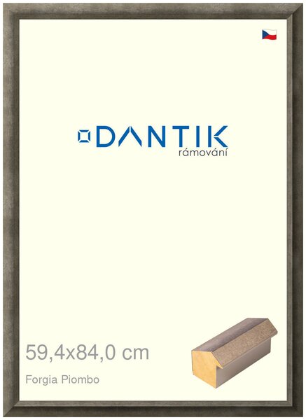DANTIK rám na obraz 59,4x84 | Forgia Piombo (Plexi Čiré)