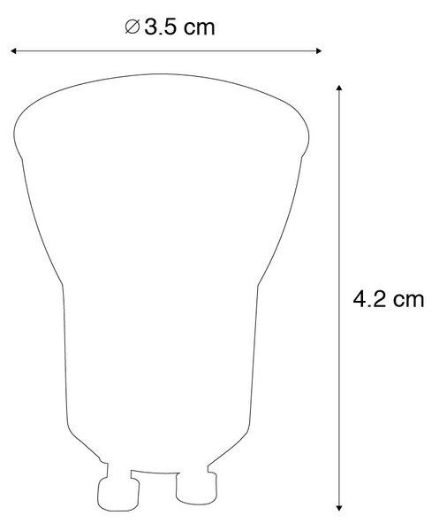Sada 5 stmievateľných LED žiaroviek GU10 35mm 3W 220LM 3000K