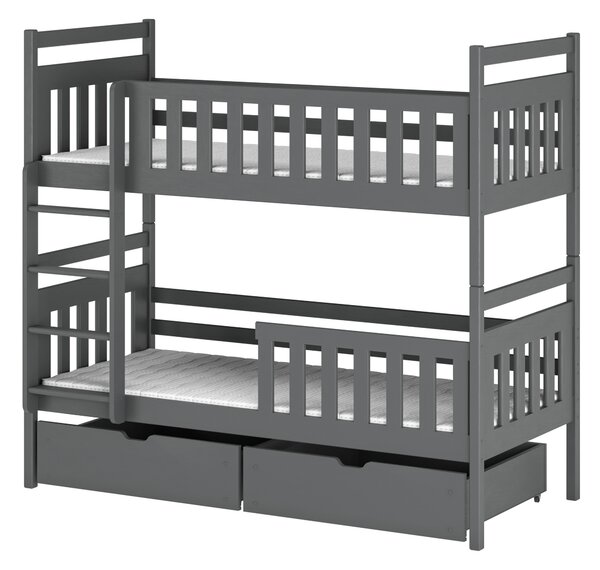 Detská posteľ 80 x 190 cm Mao (s roštom a úl. priestorom) (grafit). Vlastná spoľahlivá doprava až k Vám domov. 1013390
