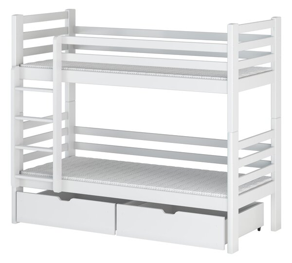 Detská posteľ 80 x 190 cm Paul (s roštom a úl. priestorom) (biela). Vlastná spoľahlivá doprava až k Vám domov. 1013397