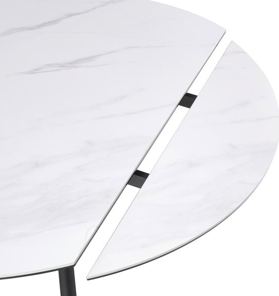 JEDÁLENSKÝ STÔL, čierna, biela, 90-140/140/76 cm MID.YOU - Stoly, Online Only