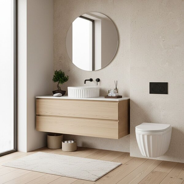 Rea Duo, umývadlo na dosku 380x380x145 mm, biela lesklá, REA-U3602