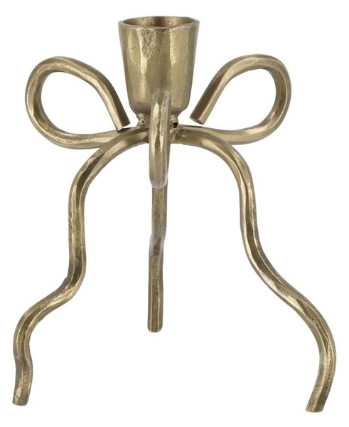 Kovový svietnik Bow Antique Brass 14 cm