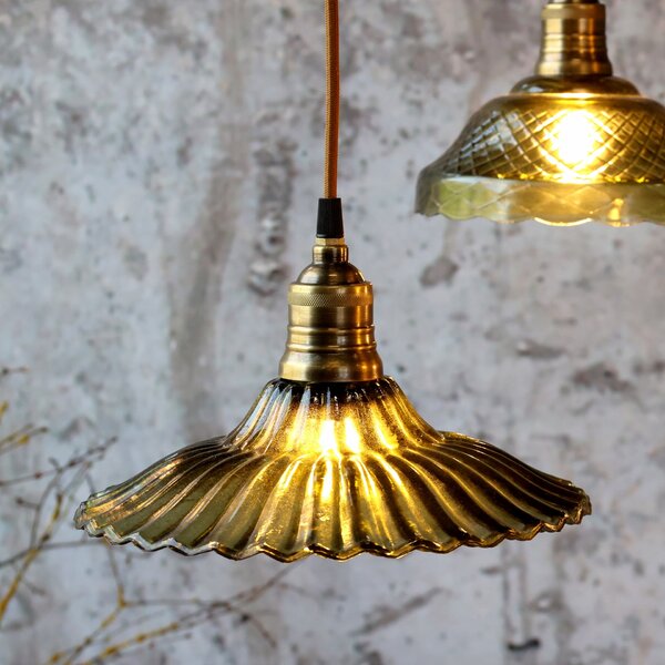 Stropná lampa Olive Brass Top Ø 26 cm