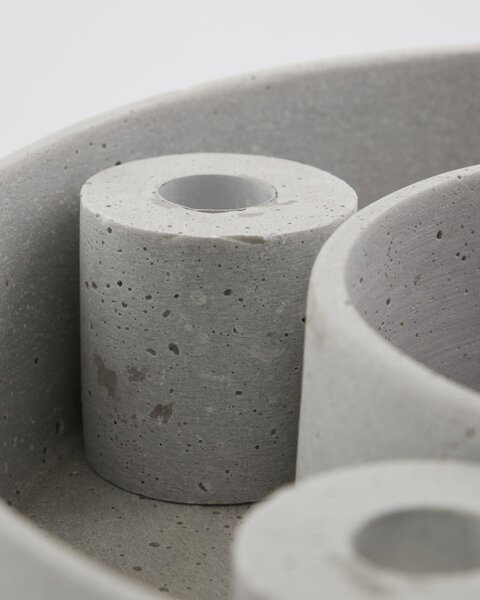 Svietnik The Ring Grey Polystone 26 cm